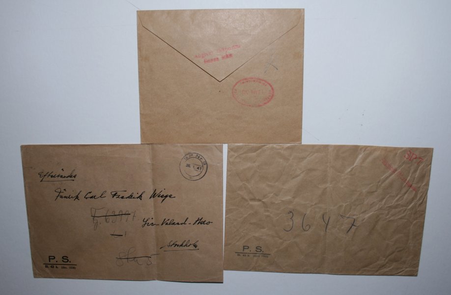 SP (Sorterings-Postanstalten): 16 försändelser.