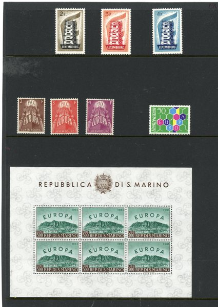 CEPT: xx samling 1950-70tal inkl de dyra märkena.