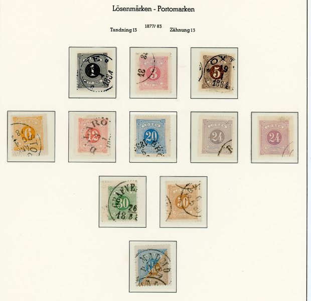 Tjänste/Lösen/Militär: kompletta serier stämplat.