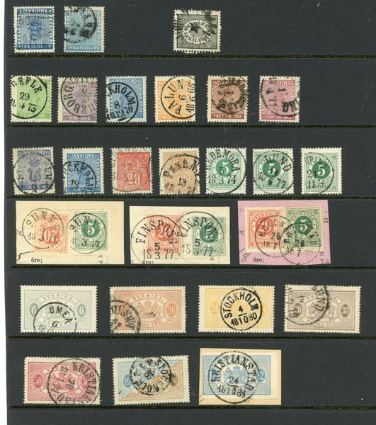 Klassisk lot Skilling till Ringtyp, bla Svart Lokal.