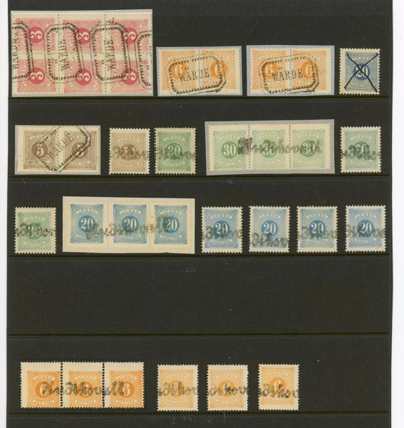 LÖSEN T13: trevlig lot kuriosa-stämplar.