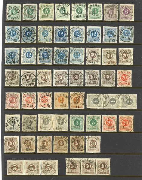 Ringtyp 13 + Posthorn; 53ex med pr-lyx stämplar.