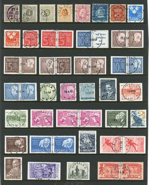 Stämplad samling 1855-1970 i FH-album.