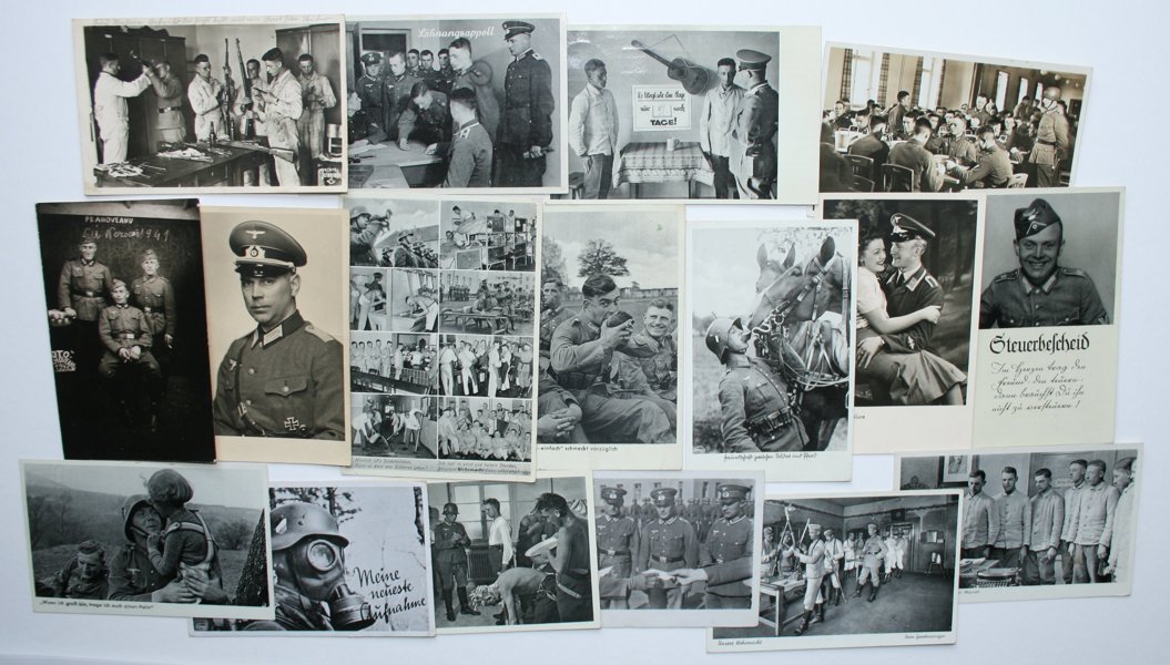 VYKORT REICH WW II, samling 132 militära vykort.