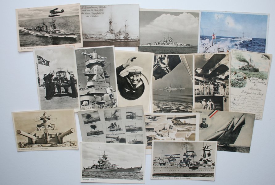 VYKORT REICH Kriegsmarine mest WW II, 120st.