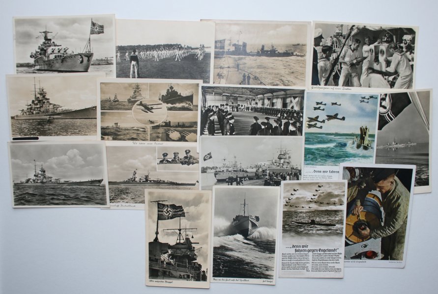 VYKORT REICH; Kriegsmarine, samling 180st.