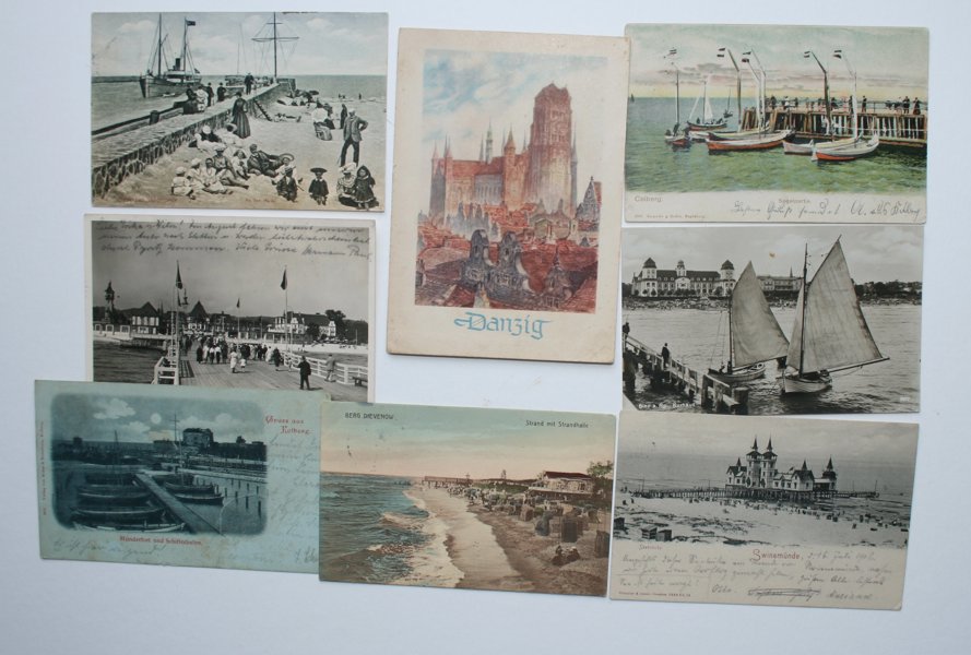 VYKORT: samling bla fd tyska orter i Polen och Rügen. Ca 180st