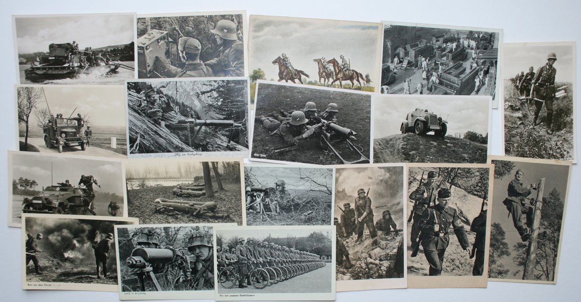 VYKORT REICH Wehrmacht, samling ca 150st WW II.