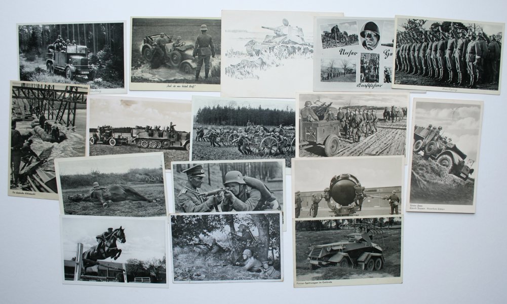 VYKORT REICH Wehrmacht; samling ca 150st mest frankerade.