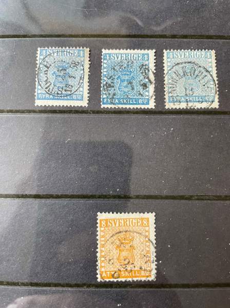 Stämplad samling 1855-1928 inkl Tj/Lösen.