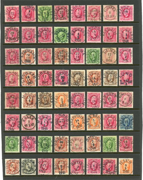 SKÅNE OSCAR II: fin lot 284ex, troligen alla olika.