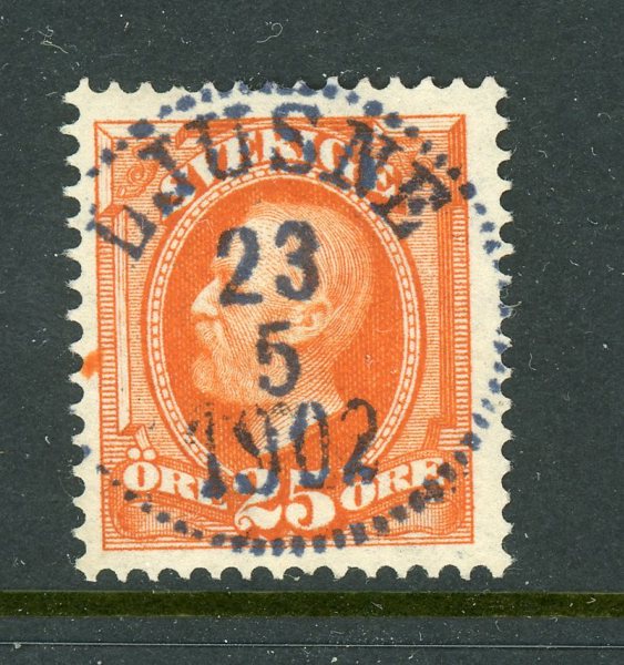 F57v Ljusne 23.5.02, lyxstämplat ex med variant i vänster marg.