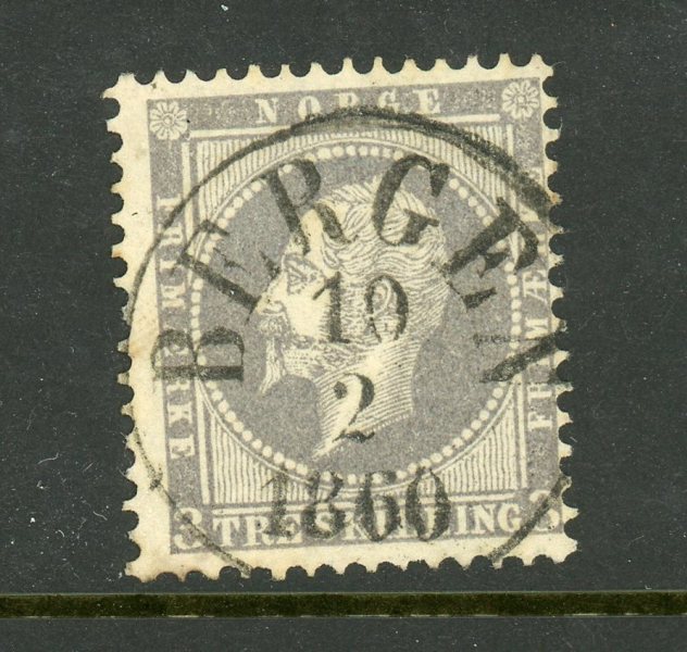 NORGE 3 Bergen 10.2.60, lyxstämplat ex.