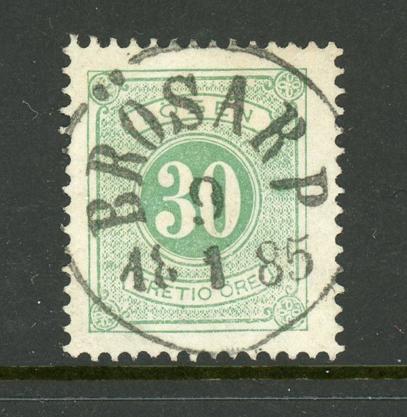 Lösen 18 Brösarp 9.1.85, lyx-stämpel.