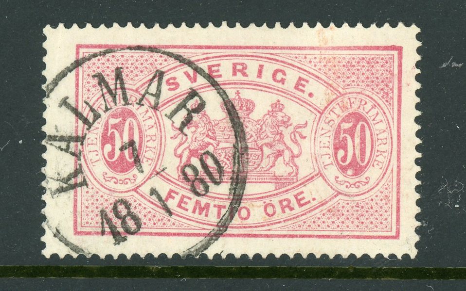 Tjänste 9 Kalmar 7.1.80, vackert ex.