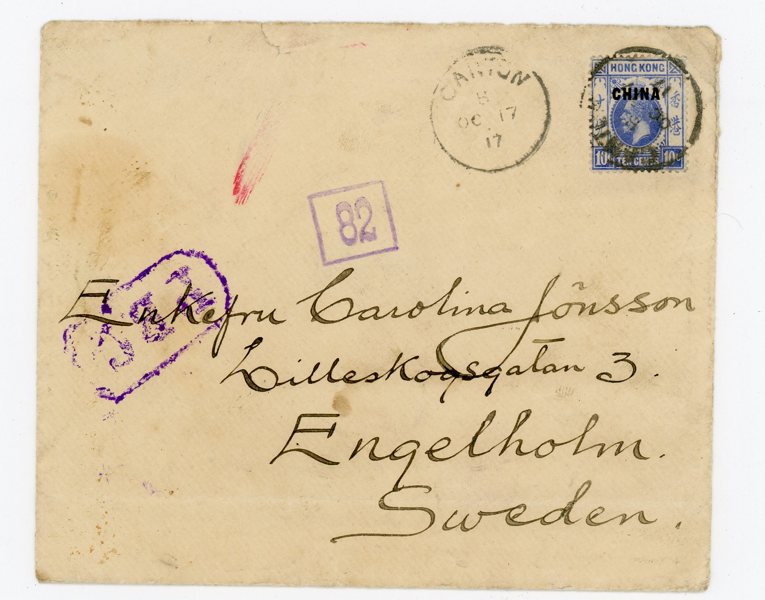 KINA: två brev till Sverige 1917 och 1922.
