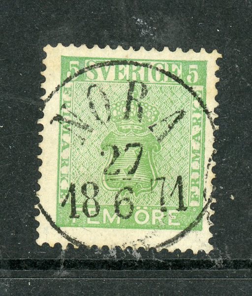 F7e2 Nora 27.6.71, lyx-stämplat ex med utlåtande HOW (på tyska).