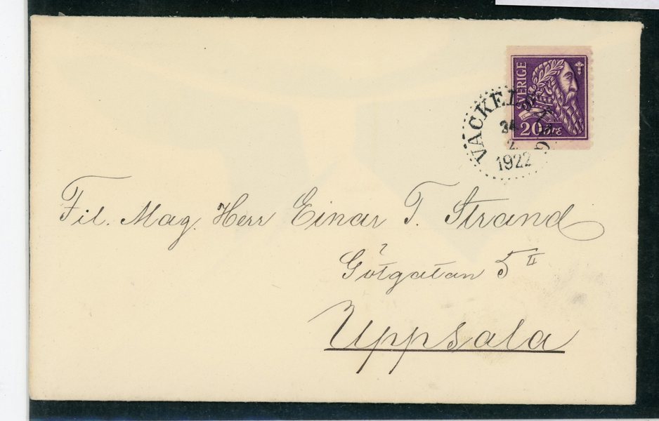 F153 Pr-lyx brev, Väckelsång 24.2.22. Mycket vackert.