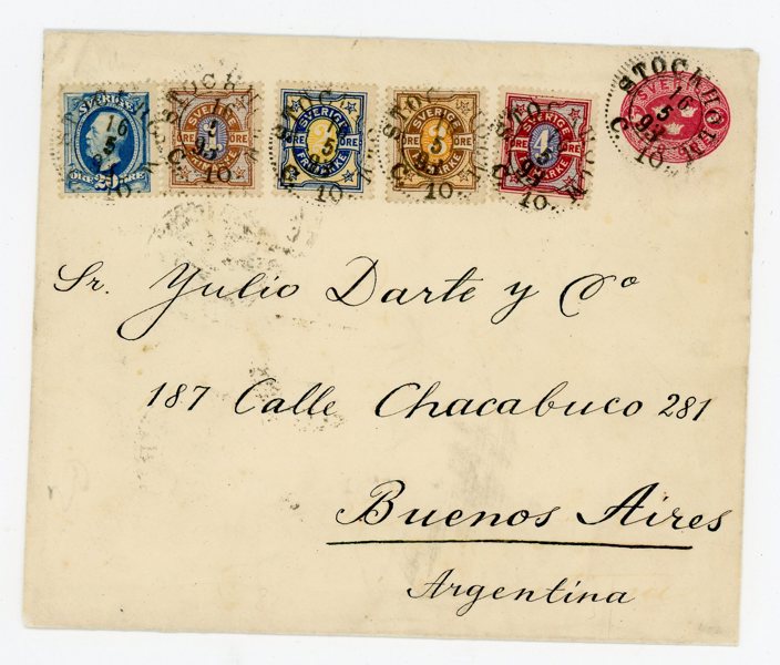 F56, 61-64 på 10ö Kb till Argentina, Stockholm 16.5.93.