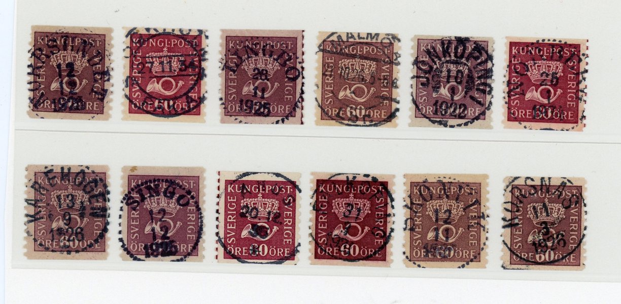 F162-63: 12ex med mest lyx-stämplar.