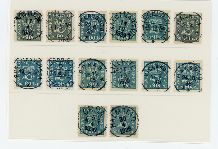 F167: 14ex med mest lyx-stämplar.