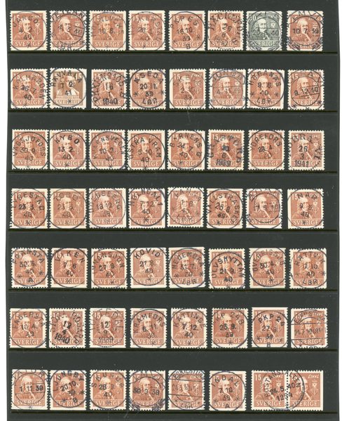 F321; 56ex med mest lyx-stämplar.