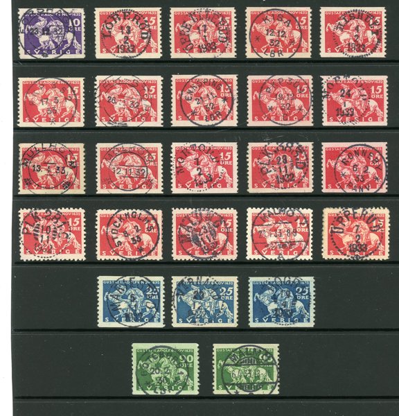 F234-237: 25ex med prakt- och lyx stämplar.