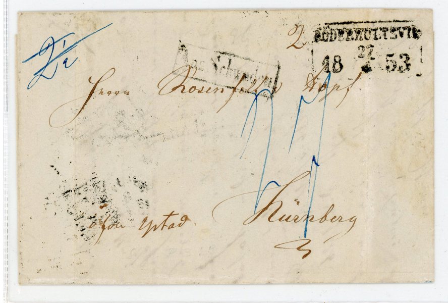 Döderhultsvik 27.4.54, vackert brev till Tyskland.