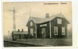 VYKORT: Ekhult Järnvägs-station frank 1911. Lyx-stämpel Ekhult 13.9.11.