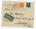 F168 och 183 på Luftpostbrev till Kenya, Stockholm 21.2.34.