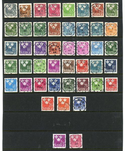 F284-317 överkomplett serie inkl flera lyxstämplar.