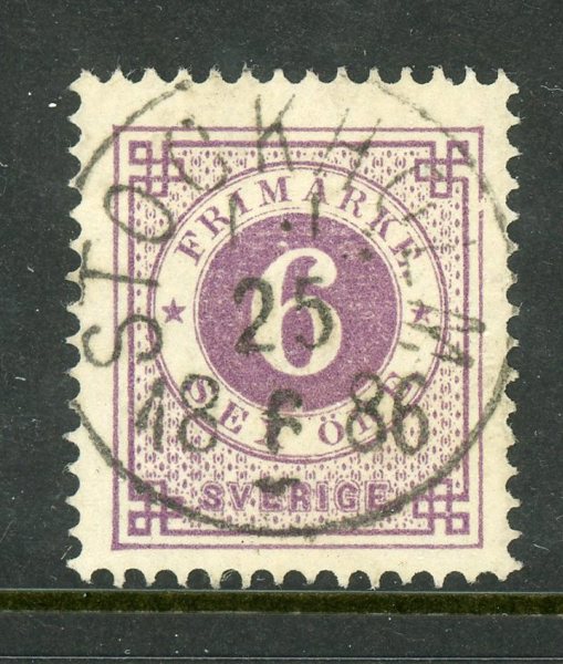 F31 Stockholm 25.6.86, lyx-stämplat ex.