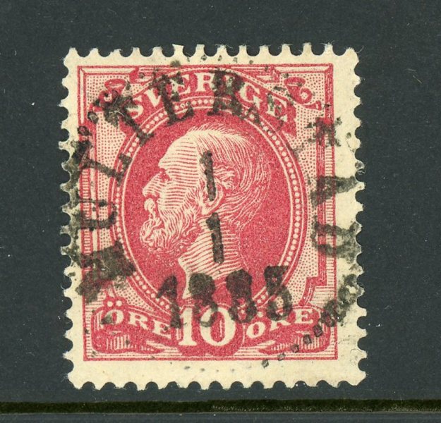 F39v8 Hulterstad 1.1.85, pr-lyx stämpel första dagen.