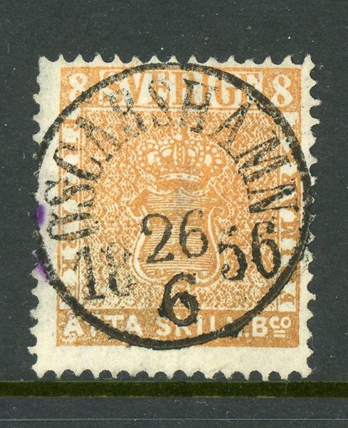 F4b Oskarshamn, lyxstämplat ex, rep. och defekt.