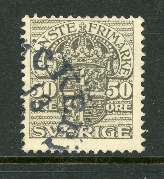 Tjänste 37vm Vackert ex med OMVÄND Krona.