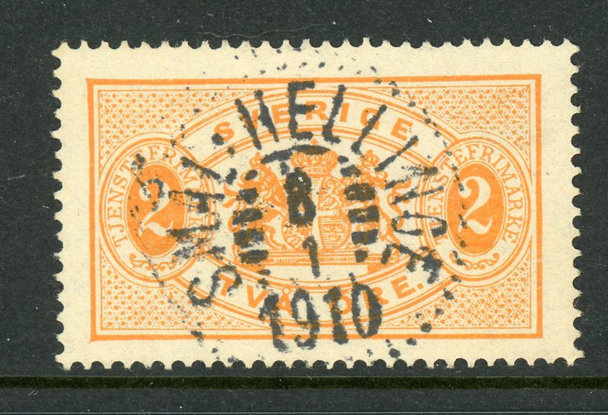 Tjänste 11 Smål. Hellinge 8.1.10, lyx-stämpel.