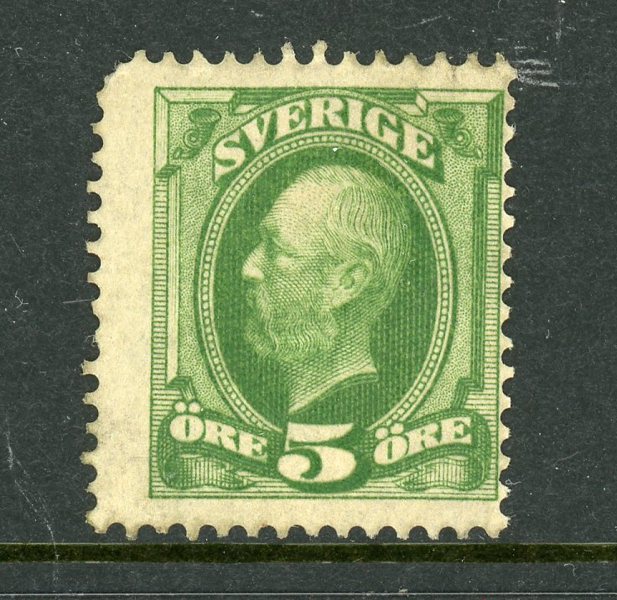 F52P Provtryck typ K "Smalt Huvud", utan posthorn, grön färg, kht.