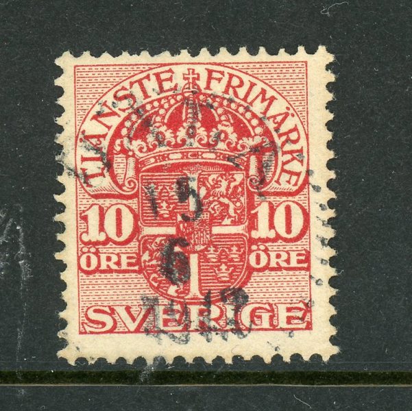 Tjänste 32vm OMVÄND Krona, Dala 15.6.12, vackert ex.