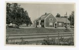 VYKORT: Älghultsby Järnvägs-station frank 1935.