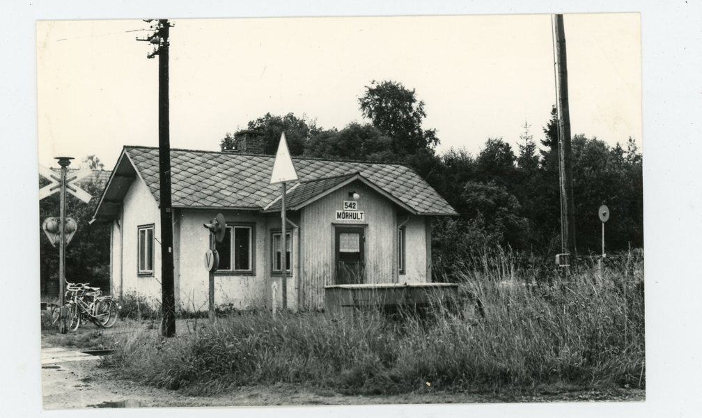 VYKORT: Mörhult Järnvägs-station/Hållplats ca 1950tal