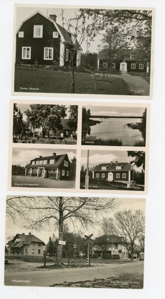 VYKORT Småland; 6st bla Vackerslätt Järnvägs-station.