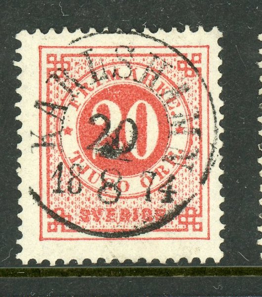 F22c Karlshamn 20.8.74, lyxstämplat praktex, sign O.P.
