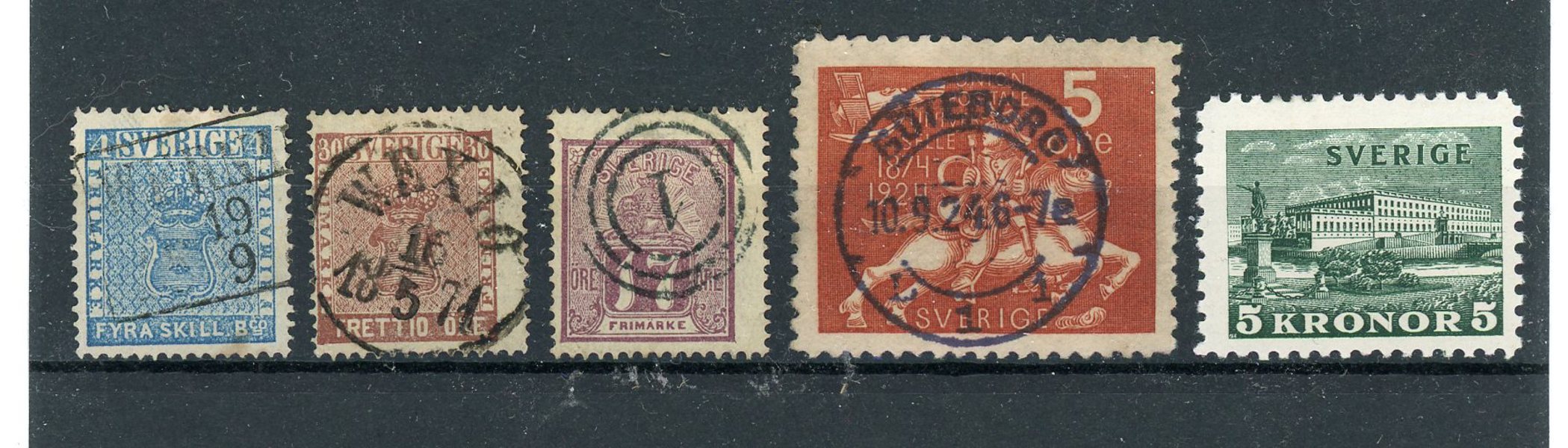 o/x samling 1855-1950tal i blandad kvalité