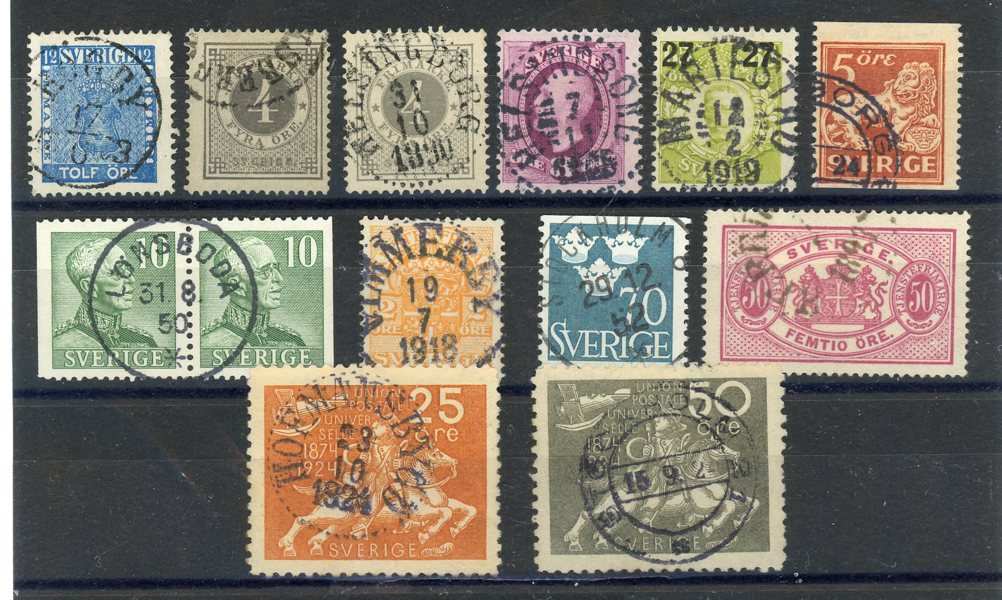Samling 1855-1963 i FH-album, flera bättre.