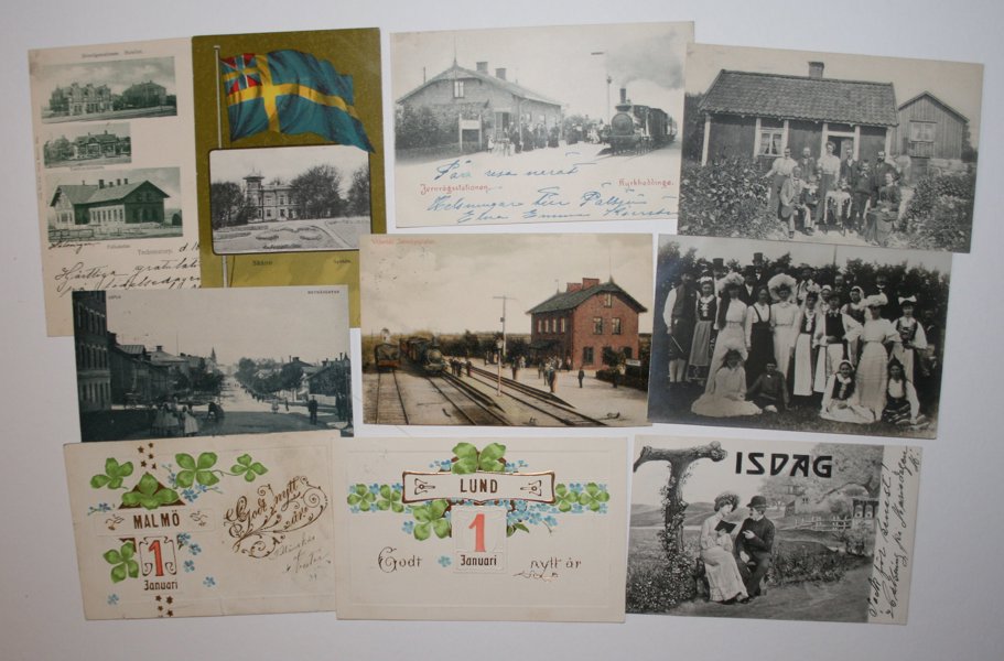 Brefkorts-album med 200st vykort runt sekelskiftet.
