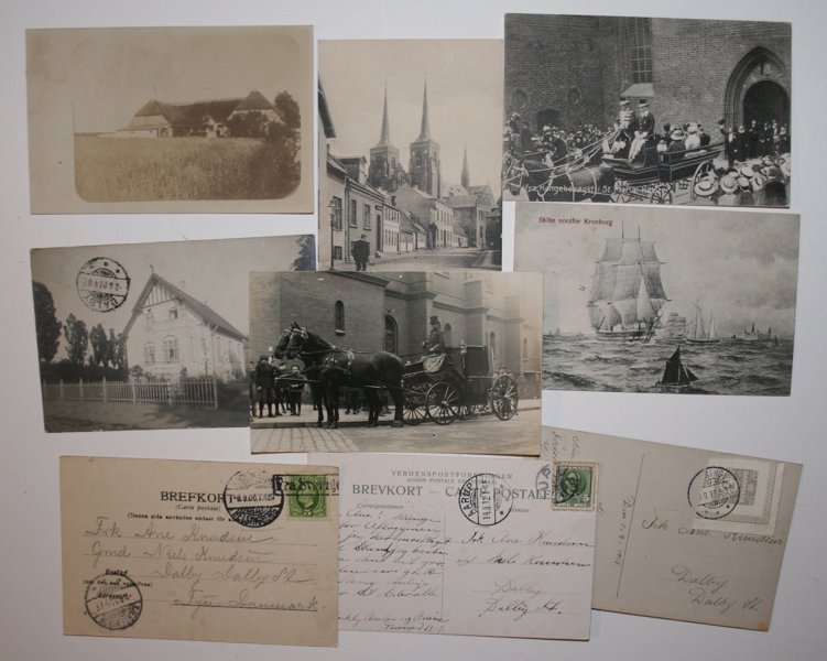 DANMARK: ca 120st vykort ca 1900-1920, topografi/icke-topografi.