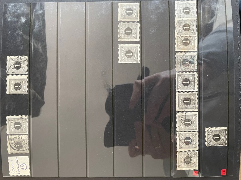 LÖSEN Tandning 14 och  13; parti i visirpärm.