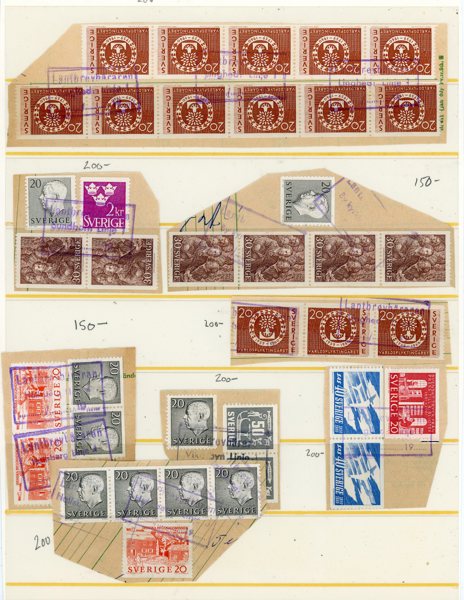 LANT-BREVBÄRAR stämplar: ca 50st 1960-tal. F ca 9000kr.
