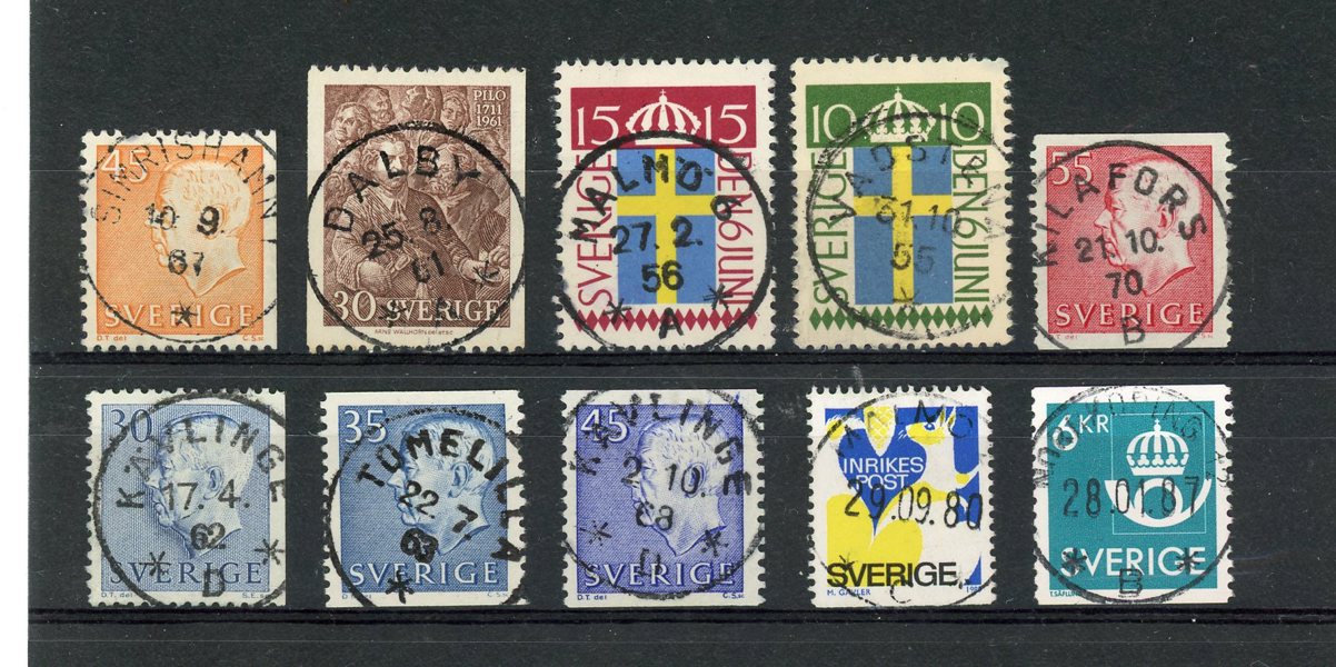 Ca 180ex Ringtyp - 1980tal med vackra stämplar.