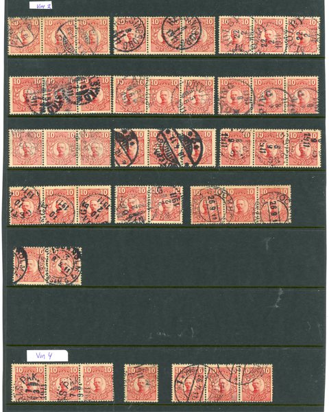F76; lot med ca 500ex 10 öre Medaljong med Krona.